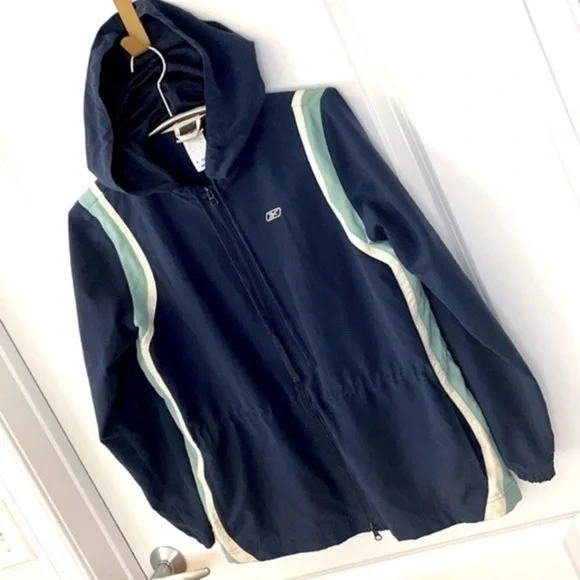 Reebox | VINTAGE Women’s Full Zip Mesh Hooded Sweatshirt Size Small - Picture 2 of 9